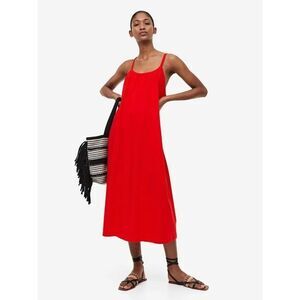 H&M Medium Oversized Jersey Dress in Orange Boho Summer NEW!